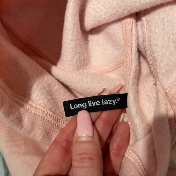 🎀 3 for $25 Long Live Lazy Pink Girl's Hoodie in size 12 GUC - Picture 2 of 14